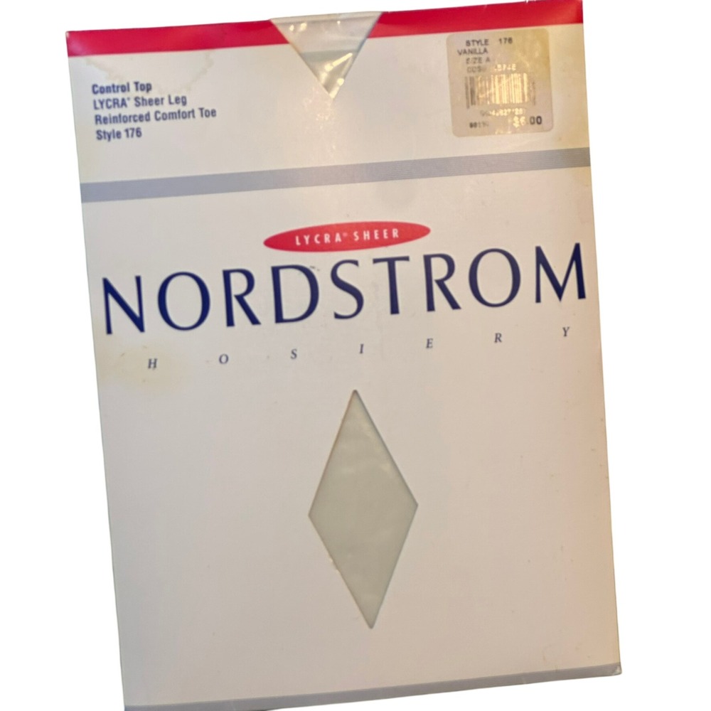 Nordstrom Hosiery Lycra Sheer Control Top Pantyhose Vanilla Size A Style 176 USA